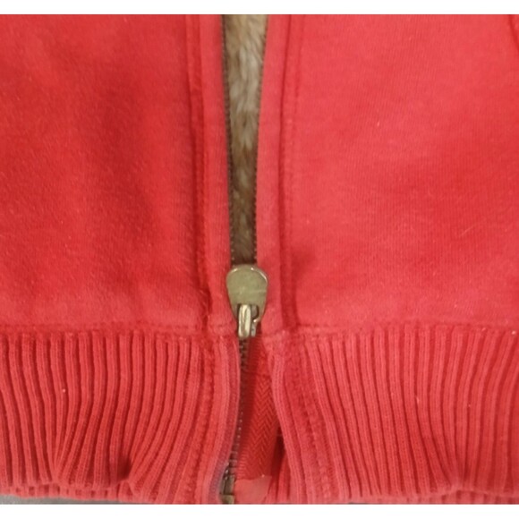 Aeropostale Fur Lined Zip Up Hoodie Size Medium Large Spell out Logo - Picture 13 of 16